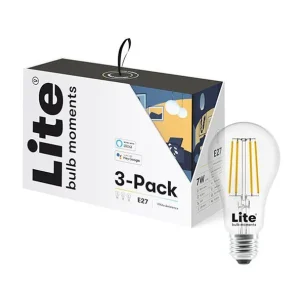 SOMMER OUTLET - E27 - Lite Bulb Moments - White Ambiance - Klar - 3-pak - Populær