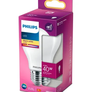 Direkte fra producenten | SOMMER OUTLET - E27 - Philips LED Pære - Mat - 4.5W - 470lm