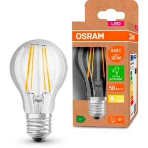 SOMMER OUTLET - E27 - Osram LED Pære - Klar - 4W - 840lm - 3000K - A-lyskilde | Tilbud