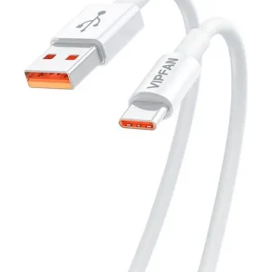 Sidste chance | SOMMER OUTLET - USB til USB-C kabel Vipfan X17, 6A, 1,2m (hvid)