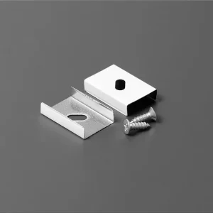 Beslag til LED Profil - Model S - Hvid - 20 stk | Kampagnetilbud