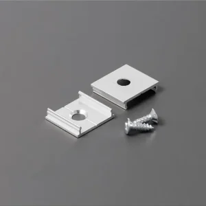 Beslag til LED Profil - Model X - Aluminium - 20 stk | Superpris
