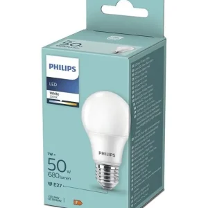 Tilbud | SOMMER OUTLET - E27 - Philips LED Pære - 7W - 680lm - 3000K - Mat