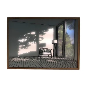 Udsalg | SOMMER OUTLET - LED lyskunst billede - Lys illusion - Moderne Motiv hygge hjørne - Batteri - 23x17cm