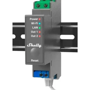 Skynd dig | Shelly - Pro 2 - Wi-Fi Relæ, 2 Kanaler Med Potentialfrit Kontaktsæt (110-230VAC)