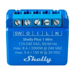 Shelly - Plus 1 Mini (Gen3) - Wi-Fi Relæ Med Potentialfrit Kontaktsæt (230VAC) - Bestil nu