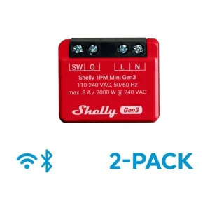 Direkte fra producenten - Shelly - Plus 1PM Mini Gen3 (Dual pack)