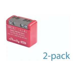 Tilbuddet slutter snart - Shelly 1PM Mini Gen4 2-pack