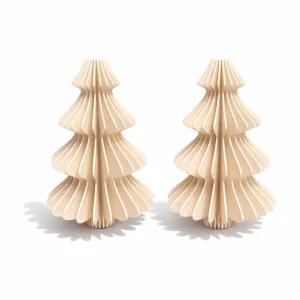 Kan købes nu - Simiu - Juleophæng - 9 cm - Grantræ - Beige - 2 pak