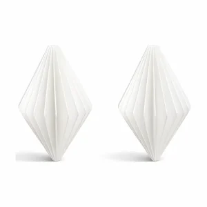 Tilgængelig nu - Simiu - Juleophæng - 9 cm - Diamant - Silkehvid - 2 pak