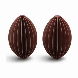 Simiu - Juleophæng - 9 cm - Oval - Bordeaux Rød - 2 pak - Ekstra rabat
