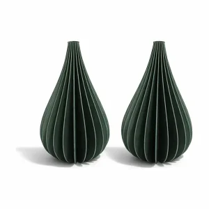 Hurtig forsendelse | Simiu - Juleophæng - 9 cm - Dråbe - Grøn - 2 pak