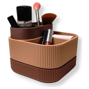 Simiu - STACKSEY CUBE - Makeup Stander - Mokka/Beige - 13 x 16cm - Favorit blandt kunder