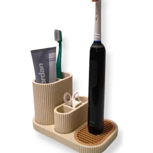 Køb i dag - Simiu - DENTIA - Oral-B Tandbørste Opbevaing - Marmor/Beige