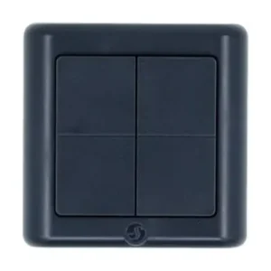 Netop kommet | Shelly BLU Wall Switch 4 ZB DK - Charcoal Gray