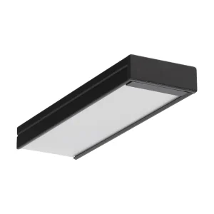 Toppris | Aluminiumsprofil - Model W - 28mm LED strip - Sort