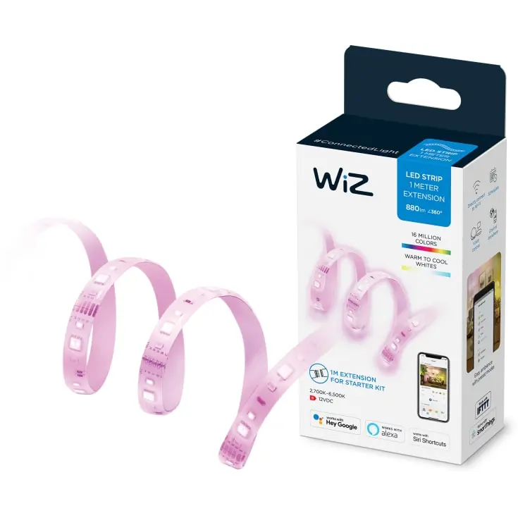 6 stk Wiz LED strip, 1 meter, forlængersæt - Kundernes favorit