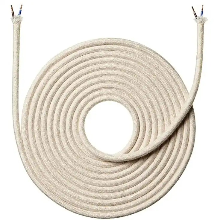 Anbefalet valg - Nielsen Light stofledning, 2x0,75 mm², 4 meter, hør