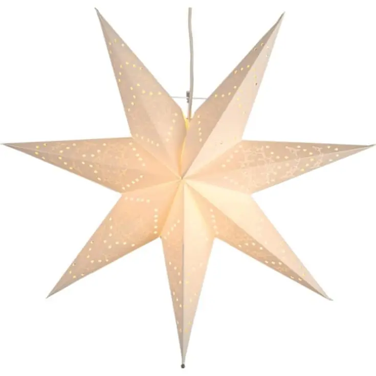 Favorit blandt kunder | Star Trading Sensy julestjerne med lys, 100 cm, hvid