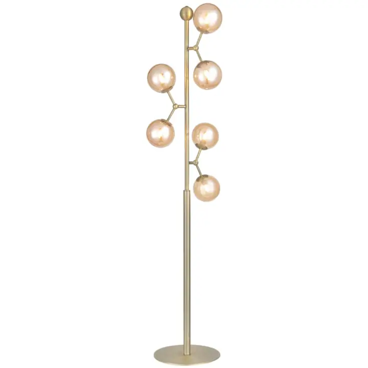 Halo Design Atom gulvlampe, ravfarvet | Skynd dig