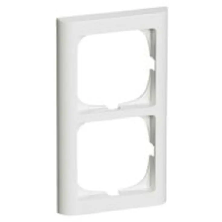 Tilbuddet slutter snart - LK Fuga Softline 63 ramme, 2x1 modul, lodret, hvid