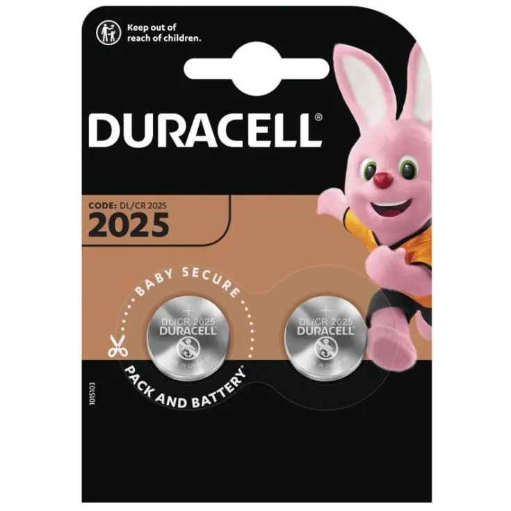 Mest solgt | Duracell CR2025 batterier, 2 stk.