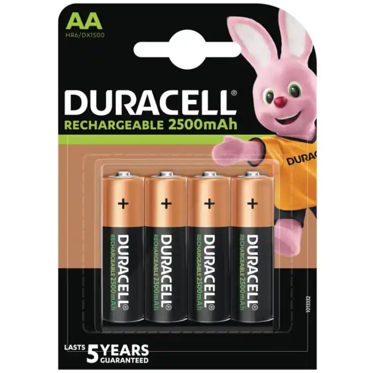 Duracell AA genopladelige batterier, 4 stk. - Topkvalitet