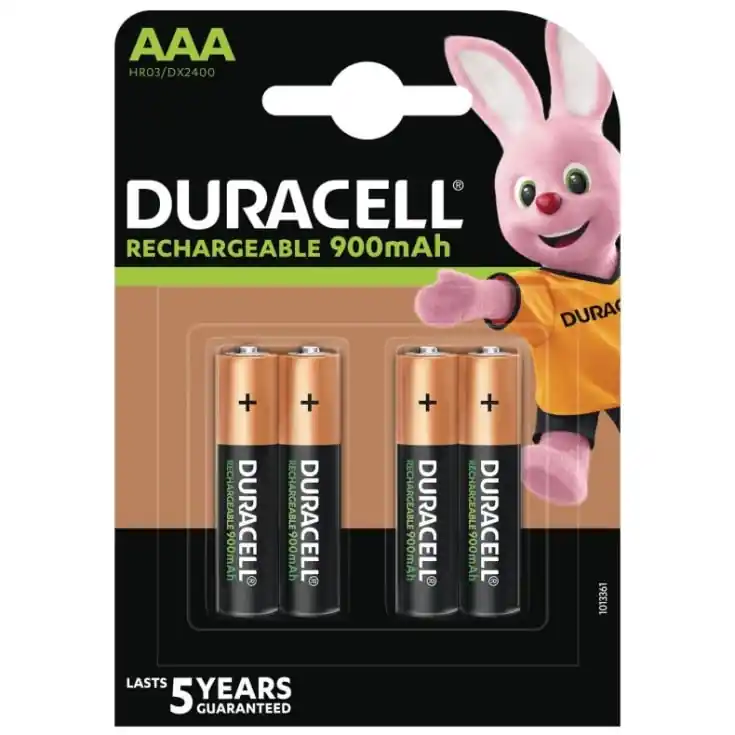 Bestseller - Duracell AAA genopladelige batterier, 4 stk.