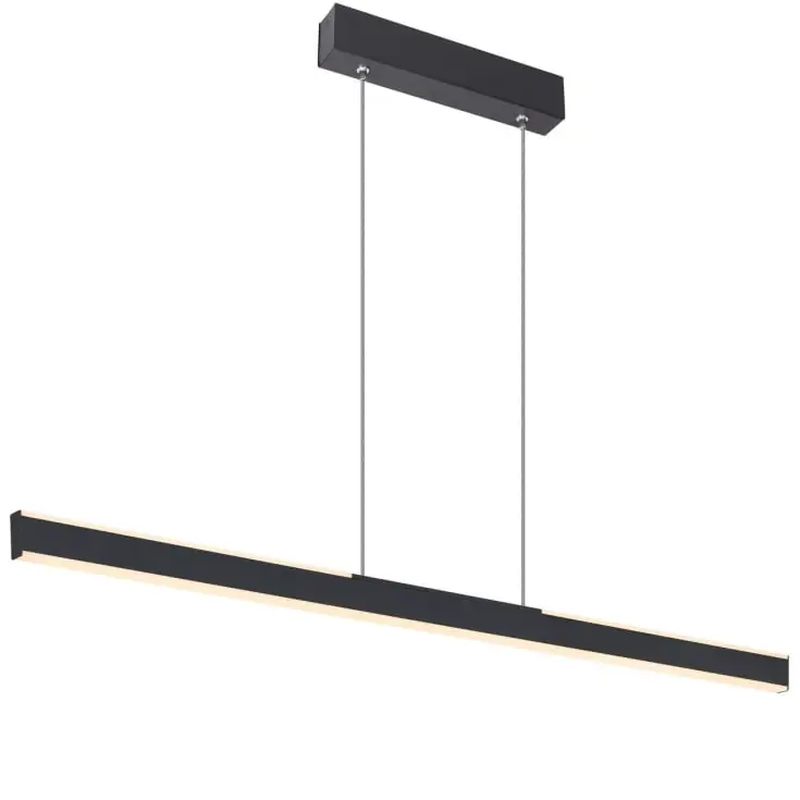 Høj kvalitet | SLV One Linear langbordspendel, sort, 100 cm