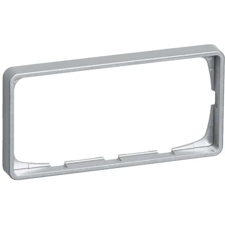 Skynd dig - LK Fuga Baseline 50 ramme, 1x2 modul, vandret, metallic