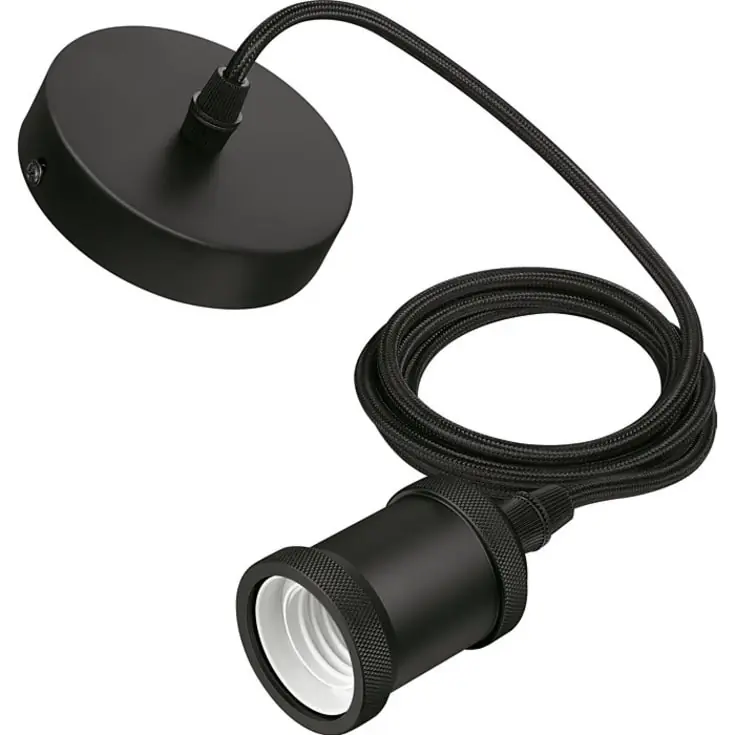 Stærkt tilbud - 4 stk Philips Cord pendelophæng, 2 meter, sort