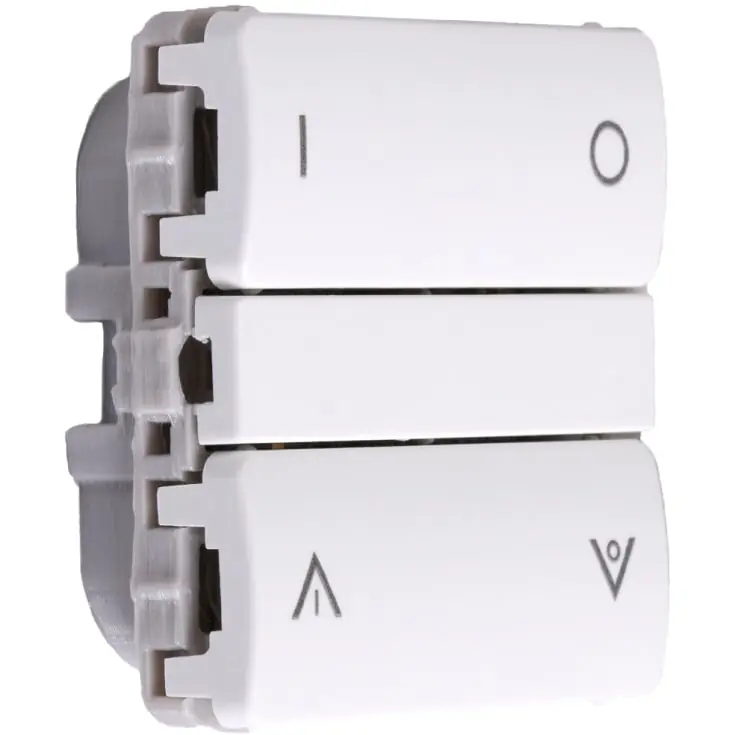 Kampagnetilbud - Smartkontakten Zigbee batteritryk til LK Fuga, tænd/sluk og op/ned, hvid