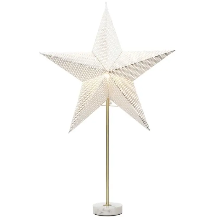 Køb i dag - Konstsmide julestjerne med lys, 45 cm, sølv
