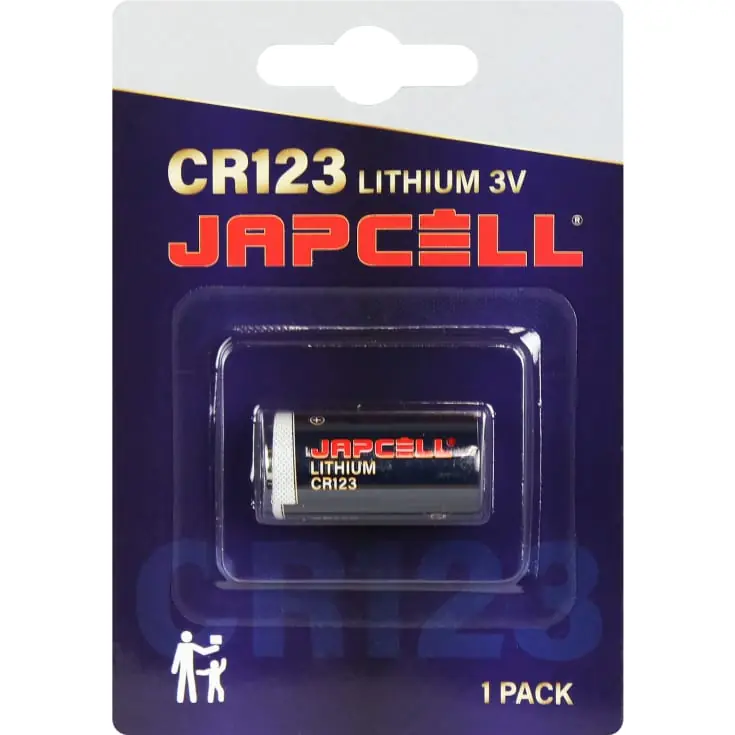 Kun få tilbage | Japcell CR123 batteri, 1 stk.