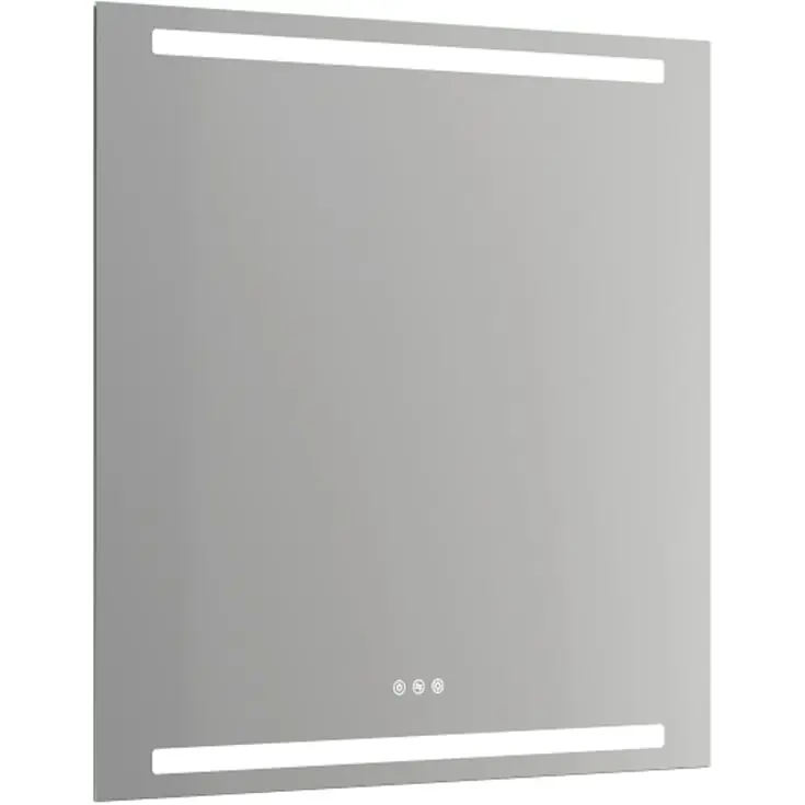 Dansani Level spejl med lys, dæmpbar, 80x80 cm | Bestil direkte