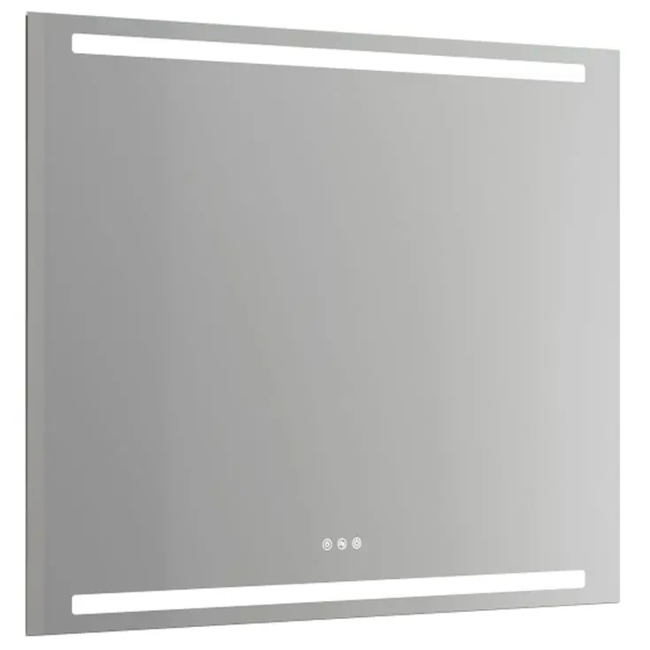 Dansani Level spejl med lys, dæmpbar, 100x80 cm | Prisnedsættelse