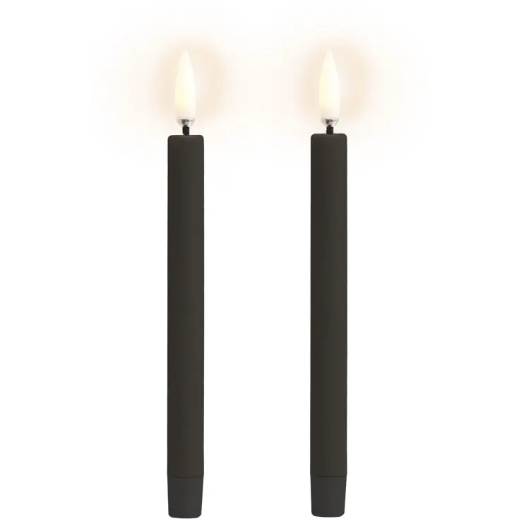 Bestil nu | 12 stk Uyuni LED kronelys, batteri, sort