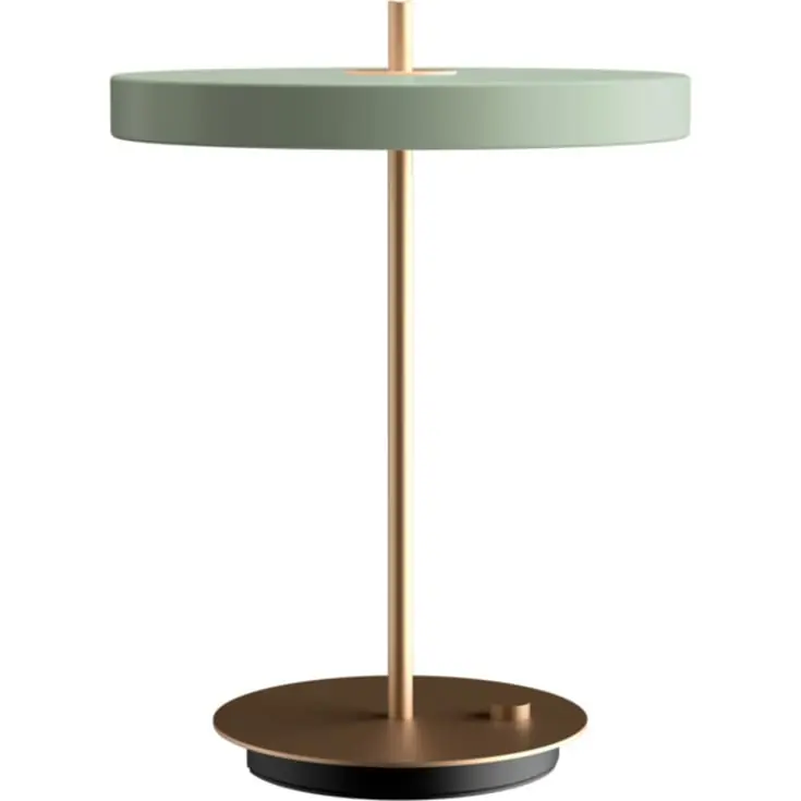Meget populær - Umage Asteria bordlampe med USB, lysegrøn