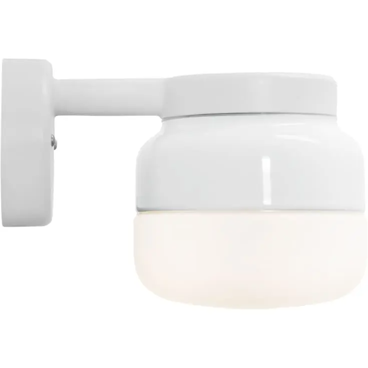Bestil nemt | Ifö Electric Ohm væglampe, hvid/opal