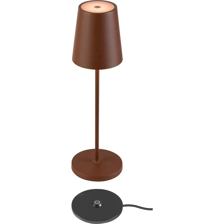Ekspreslevering | SLV Vinolina Two genopladelig bordlampe, rust
