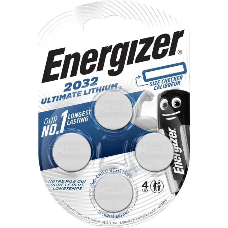 Netop tilføjet | Energizer CR2032 batterier, 4 stk.