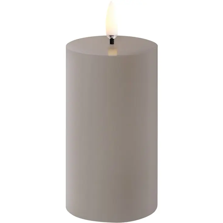 4 stk Uyuni LED bloklys, batteri, beige - Ny på lager