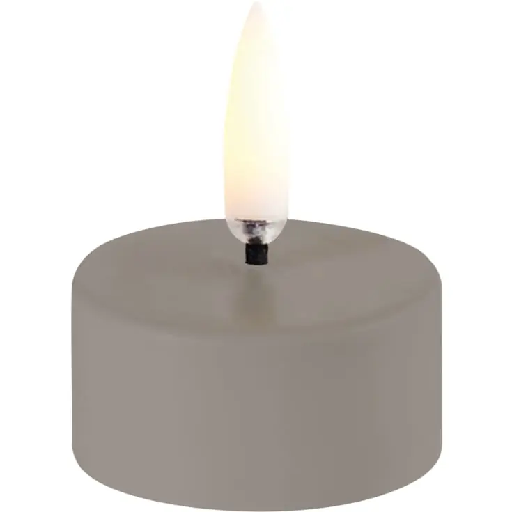 12 stk Uyuni LED fyrfadslys, batteri, beige - Prisnedsættelse