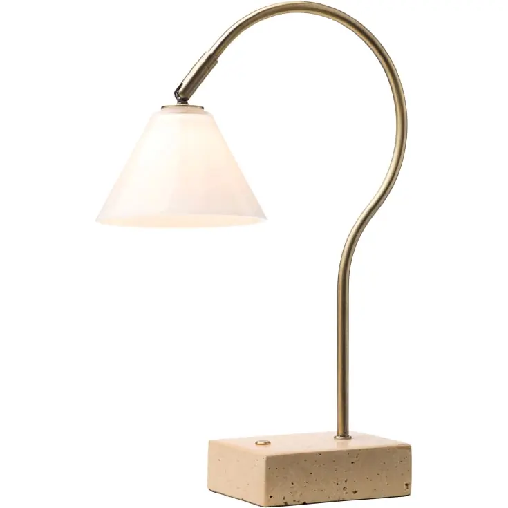 Sidste chance - Halo Design Question genopladelig bordlampe, messing