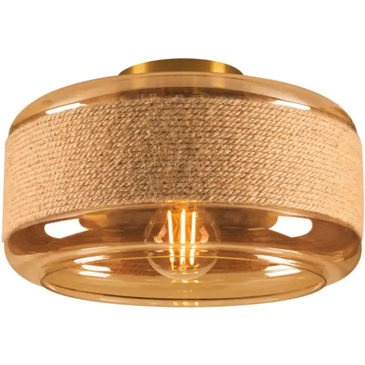 SLV Pantilo Rope loftlampe, guld, Ø27 cm - Høj kvalitet