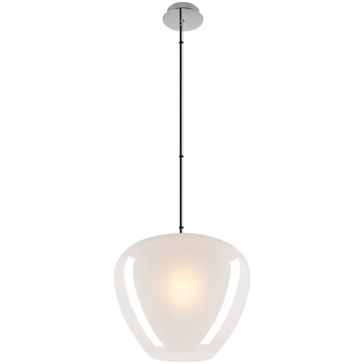 Kun i dag - SLV Pantilo Convex pendel, krom/hvid, Ø40 cm