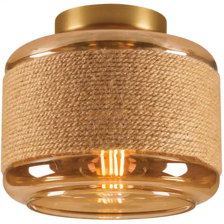 Kun i begrænset tid | SLV Pantilo Rope loftlampe, guld, Ø19 cm