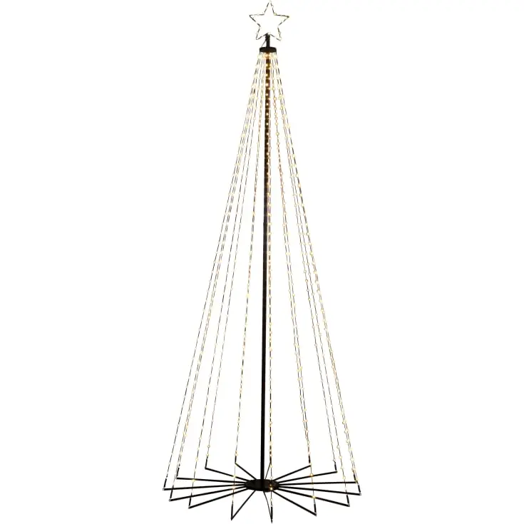 Konstsmide metal juletræ med lys, 240 cm - Stærkt tilbud
