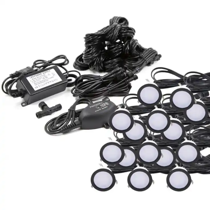 Light By Juhl Cosmos nedgravningsspot, sort, 15-pak | Hurtig levering