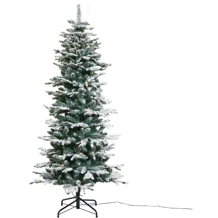 Særtilbud | 15 stk Nordic Winter kunstigt juletræ med lys, 180 x 86 cm
